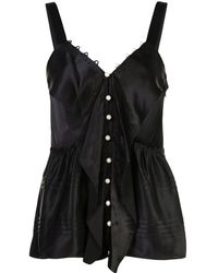 3.1 Phillip Lim Top de tirantes con detalles de perlas - Negro