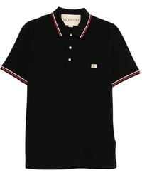 Valentino Garavani - Cotton Piqué Polo Shirt With Vlogo Patch - Lyst