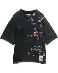 Maison Mihara Yasuhiro - Verziertes Kids Sticker T-Shirt Im Distressed-Look - Lyst