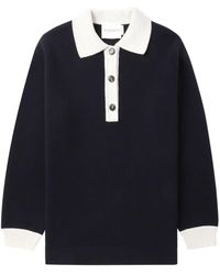 Closed - Polo-collar Contrasting-trim Sweatshirt - Lyst