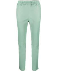 Arma - Elasticated-waist Leather Tapered Trousers - Lyst
