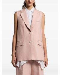 Peserico - Veste Boutonnée À Design Sans Manches - Lyst