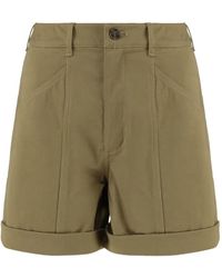 Yves Salomon - Cuffed Cotton Shorts - Lyst