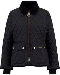 Barbour - Diamond-Quilted Zip-Front Coat - Lyst