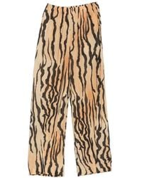 Nanushka - Zoela Tiger-Print Wide-Leg Trousers - Lyst