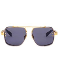 Balmain - Legend Geometric-Frame Sunglasses - Lyst