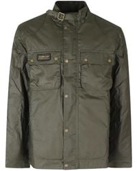 Barbour - Winter Merton Buckle-Collar Logo-Patch Jacket - Lyst