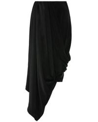 Maison Margiela - Draped Midi Skirt - Lyst