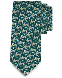Ferragamo - Hounds-Print Silk Tie - Lyst