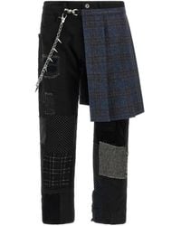 Junya Watanabe - Kilt-Panel Patchwork Jeans - Lyst