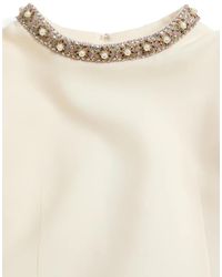 Valentino Garavani - Crepe Couture Embroidered Mini Dress - Lyst