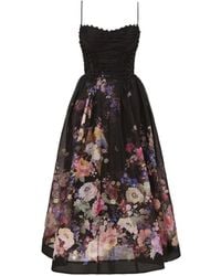 Zimmermann - Luna フローラル ビーズトリム ドレス - Lyst
