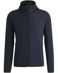 BOSS - Hooded Zip-Up Jacket - Lyst