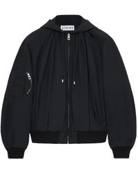 Loewe - Pleated Hooded Jacket - Lyst