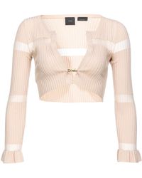 Pinko - Cardigan A Righe Crop - Lyst
