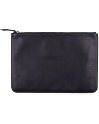 Orciani - Logo-Embossed Leather Clutch Bag - Lyst
