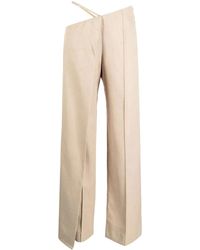 Aleksandre Akhalkatsishvili - Asymmetric Wide-Leg Trousers - Lyst
