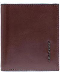 Piquadro - Porte-Cartes En Cuir À Plaque Logo - Lyst