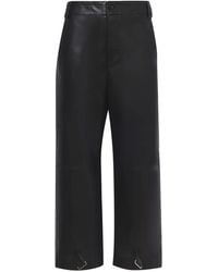 Proenza Schouler - Leather Cropped Straight-Leg Trousers - Lyst