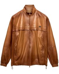 Prada - Nappa Leather Jacket - Lyst