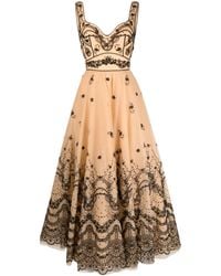 Saiid Kobeisy - Robe Sans Manches À Fleurs Brodées - Lyst