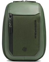 Piquadro - Borsa A Tracolla Con Design A Inserti - Lyst