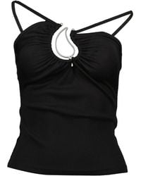 Christopher Esber - Geripptes Top Mit Asymmetrischem Riemen - Lyst
