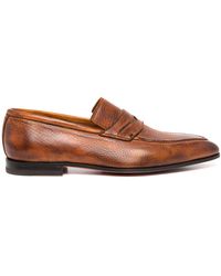 Bontoni - Principe Leather Slip-on Loafers - Lyst