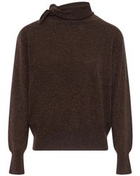Yves Salomon - Scarf-Collar Cashmere Sweater - Lyst
