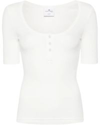 Courreges - Holistic Snaps 90'S Ribbed T-Shirt - Lyst