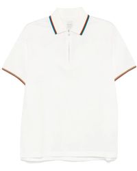 Paul Smith - Stripe-Trim Cotton Polo Shirt - Lyst