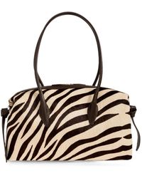 Yuzefi - Brioche Duffle Zebra-Print Shoulder Bag - Lyst
