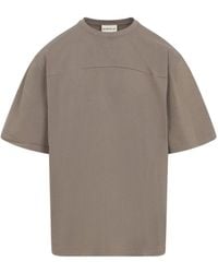 Mordecai - Stripe-Detail Cotton T-Shirt - Lyst