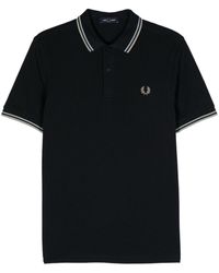Fred Perry - Logo-embroidered cotton polo shirt - Lyst