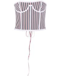Thom Browne - Striped Corset-style Top - Lyst