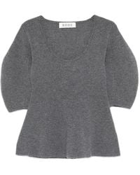 Rohe - Puffed-Sleeve Knitted Top - Lyst