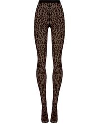 Wolford - Leopard-Print Tights - Lyst