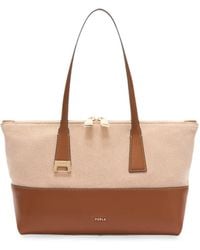 Furla - Olivia M Handle Panelled Tote Bag - Lyst