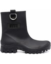 MSGM - Round-toe Ankle Leather Boot - Lyst