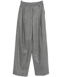 Thelatest - Pleated Wide-Leg Trousers - Lyst