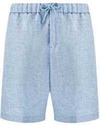 Paul & Shark - Drawstring Linen Bermuda Shorts - Lyst