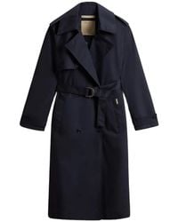 Woolrich - Trench Ceinturé À Boutonnière Croisée - Lyst