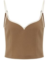Paris Georgia Basics - Heart Trim-Detail Top - Lyst