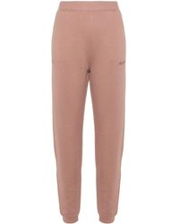 Max Mara - Oncia Logo-embroidered Cotton Blend Track Pants - Lyst