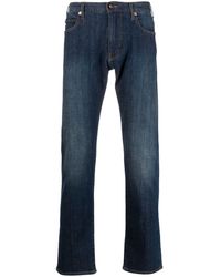 Emporio Armani - Straight Leg Denim Jeans - Lyst