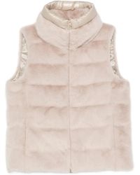 Herno - Eco Fur Quilted Padded Vest Clothing - Lyst