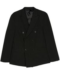 FAMILY FIRST - Logo-appliqué Double-breasted Blazer - Lyst