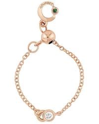 COURBET - 18Kt Recycled Rose Laboratory-Grown Diamond Co Adjustable Chain Ring - Lyst