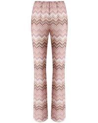 Missoni - Snake Motif Viscose Flare Trousers - Lyst