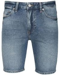DIESEL - Washed Denim Shorts - Lyst